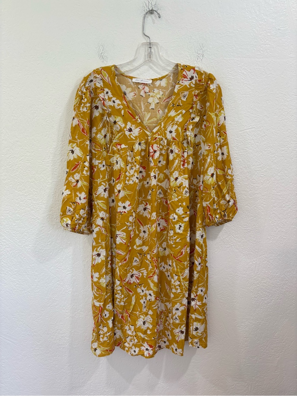 Ces Femme Yellow Floral Dress